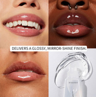 Vente en Gros de Cosmétiques pour les Lèvres 2 en 1 Gel de Brillant à Lèvres Repulpant Vegan Baume à Lèvres Liquide Base de Brillant à Lèvres Transparente