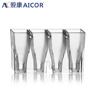 <span class=keywords><strong>Cuvette</strong></span> d'échantillonnage de spécimen clair en plastique pour coagulomètre American Pacific 4 trous - Product Image 4