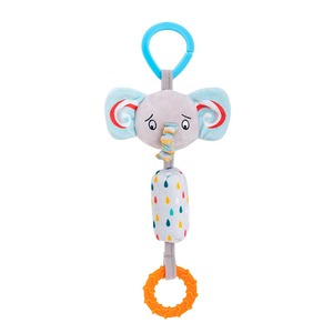 BBean Jouet <span class=keywords><strong>musical</strong></span> sensoriel personnalisé en peluche douce <span class=keywords><strong>pour</strong></span> bébés, avec hochet suspendu en forme d'éléphant, de crocodile et de renard, et <span class=keywords><strong>carillon</strong></span> à vent - Product Image 1