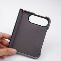 Étui de téléphone pliable en cuir véritable de luxe en matériau Alcantara personnalisé pour iPhone 18 Duo