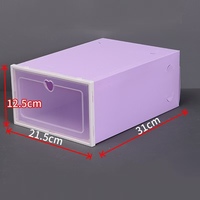 Boîte à chaussures transparente épaisse et grande, anti-poussière et anti-humidité, pour ranger les chaussures, avec un tiroir à rabat, style armoire à chaussures