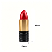 Clé USB amusante en forme de rouge à lèvres en métal 2.0 1 Go 2 Go 4 Go Clé USB 3.0 8 Go 16 Go 32 Go Nouveau stock Cadeau