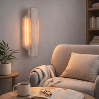 Applique murale LED en marbre naturel, style moderne et minimaliste, luminaire mural en pierre pour intérieur, chambre à coucher, salon, lampe décorative murale, garantie 2 ans