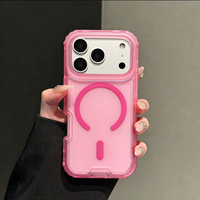 Coque mate givrée 3 en 1 pour iPhone 15 14 13 Pro Max 15 14 Plus avec anneau magnétique intégré, bords ondulés, protection de l'objectif surélevée, fine et précise