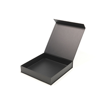 Boîte de papier pliable de luxe personnalisée en noir mat boîte cadeau magnétique pliable avec couvercle magnétique
