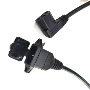 AC power cord CPU PDU waterproof IEC320 C14 to C13 power cord with cover