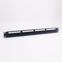 Panel Patch 24 Port Snap Dalam Rj45 Cat6 Cat5e UTP Panel Patch Rak Pasokan Langsung Pabrikan