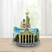 Paires Architecture Boule à neige Taille moyenne Snowdome Miniature Building Snowglobe