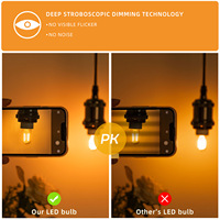 Ampoule LED à filament miniature de bonne qualité, LED 1W 110V E12 T22, couvercle en verre, lumières LED, FMT-E12
