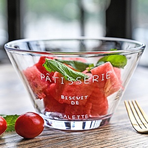 Bols de service nordique durables et écologiques, aliments nouilles soupe crème glacée fruits cristal verrerie vaisselle salade bol en verre - Product Image 5