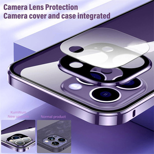 Coque de Téléphone Intégrale 360° Transparente de Luxe avec Écran pour iPhone 17 13 12 16 Pro <span class=keywords><strong>Max</strong></span> 14 15 <span class=keywords><strong>Plus</strong></span>, Cadre Métallique Magnétique Antichoc - Product Image 3