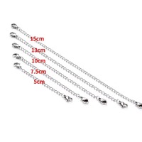 Chaîne d'extension à double tête en acier inoxydable plaqué or 18 carats avec fermoir mousqueton pour collier, bracelet et bijoux DIY – Grande Vente