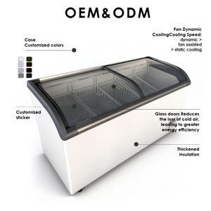 Congelador Horizontal Inteligente Xiangming con Diseño que Ahorra Espacio, Puerta de Vidrio Deslizante para Helados - Product Image 2