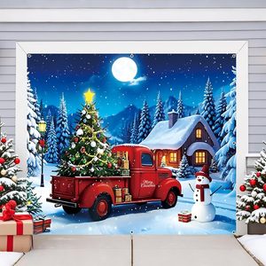 Striscione Natalizio per Porta del Garage, Decorazione Festiva con Ornamenti Rossi <span class=keywords><strong>e</strong></span> Dorati, Buon <span class=keywords><strong>Natale</strong></span> <span class=keywords><strong>e</strong></span> <span class=keywords><strong>Felice</strong></span> <span class=keywords><strong>Anno</strong></span> <span class=keywords><strong>Nuovo</strong></span> - Product Image 5