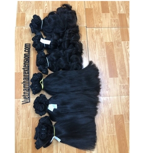Extensiones de Cabello Humano Virgen Vietnamita, Doble Trama, Cabello Liso, Sin Caída, Sin Enredos, Color Negro Natural - Product Image 6
