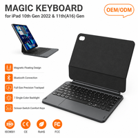   Clavier Magique avec Trackpad et Support Flottant Rétroéclairé 7 Couleurs pour iPad 10e Génération 10,9 Pouces 2022 et iPad 11 pouces (A16) 2025