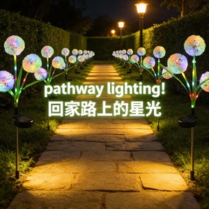 Luces Solares de Jardín con Forma de Diente de León, LED de Color Cambiante, Decoración para Caminos Exteriores, Resistentes al Agua, con Panel Solar para Patio y Jardín - Product Image 4