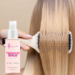 Spray thérapeutique lissant personnalisé pour contrôler les frisottis, après-shampoing en profondeur sans rinçage, spray démêlant pour cheveux secs et humides avec nœuds - Product Image 2