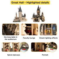 Set de Construcción del Castillo de Hogwarts, Rompecabezas Educativo 3D, Bloques de Madera de Harry Potter, Modelo de Edificios, Juguetes, Regalos para Niños