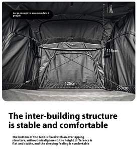 Trọng lượng nhẹ tự động xe hàng đầu lều phổ không thấm nước SUV lều cho xe bán tải giường cắm trại tương thích Ford Ranger 4x4 offroad - Product Image 6