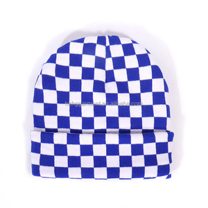 <b>knitted</b> beanie <b>patterns</b> <b>for</b> men <b>Knit</b> Beanie <b>for</b> Men & Women – Winter Warm Soft Skull Cap with Classic Checkerboard <b>Pattern</b> - Product Image 3