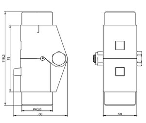 Đèn sân khấu Giàn Phụ Kiện ống mặt bích kẹp khóa khuỷu tay - Product Image 3