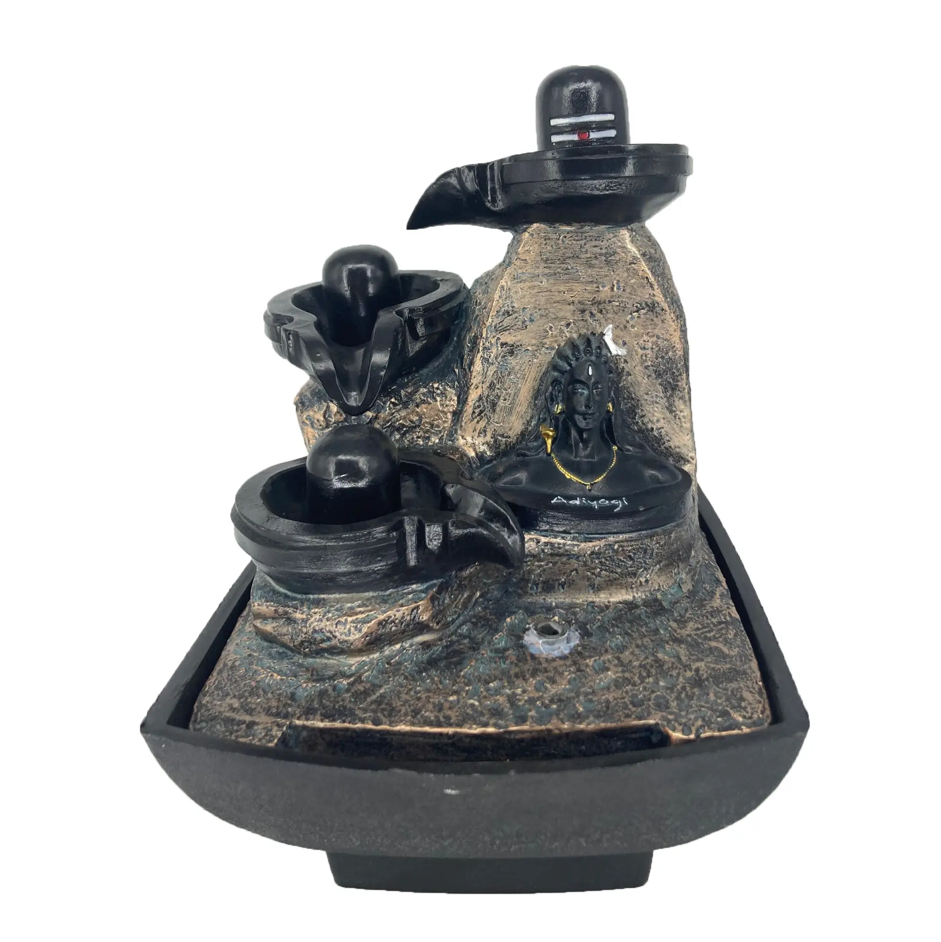 Shiva Hars Standbeeld Hars Indoor Ganesh Waterfontein Handgemaakte Polyresin Boeddha Standbeeld Fontein Shiva Fengshui