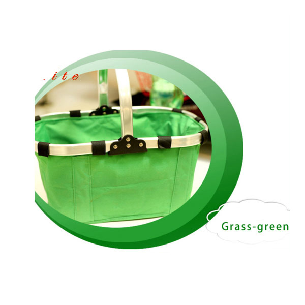 Складная корзина для покупок для пикника, супермаркета, алюминиевая полиэфирная ткань по низкой цене