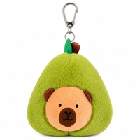 Porte-clés en peluche Zaves écologique et durable en forme d'avocat vert, avec logo personnalisé, unisexe, pour sacs à dos scolaires et clés de voiture, qualité supérieure