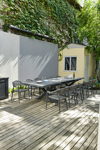 Outdoor Furniture Luxury <strong>Garden</strong> Extension Dining Table Set 12 or 14 People Tempered Glass Outdoor Aluminum Rattan <strong>Chair</strong> - Product Image 3