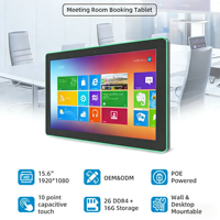 Tableta Android de 15.6 Pulgadas con Montaje en Pared, Alimentación por PoE, Luz LED Personalizada, Pantalla Táctil de 10 Puntos, Rk3566 2+16GB, Carcasa Metálica para Oficina