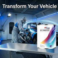 Tinte Automotriz Rojo Hierro Transparente 1K, Pintura de un Solo Componente Rojo Marrón de Alta Transparencia para Reparación de Carrocería de Vehículos