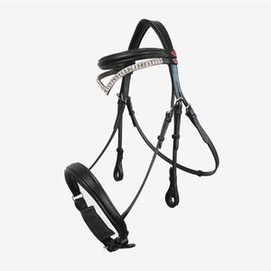 บังเหียนขี่ม้าหนังแท้พร้อมตะเข็บแฟนซีบังเหียนขี่ม้าหนังแท้ทนทานสไตล์ตะวันตกพร้อมโลโก้ที่กำหนดเอง - Product Image 3