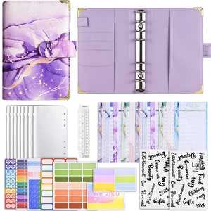 Organiseur/Agenda A6 à feuilles mobiles à couverture rigide, impression couleur personnalisée, coffret cadeau en cuir, 100 feuilles, classeur de <span class=keywords><strong>budget</strong></span> transfrontalier - Product Image 6