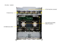 Serveurs IA Supermicro SYS-A22GA-NBRT 10U HGX B200 8-GPU, double processeur Intel Xeon 6900 Blackwell, LLMs, apprentissage profond, HPC, centre de données