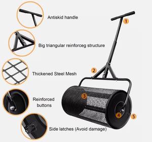 Venta caliente T-Handle Easy-Spread Compost Spreader Topsoil & Fertilizer Spreader para aireadores de compost para Amazon Producto con descuento - Product Image 4