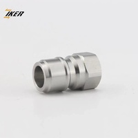 Raccord rapide hydraulique droit en acier au carbone ZJ-KA, nouveau, sans valve, pour nettoyage haute pression eau et vapeur