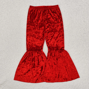 กางเกงขายาวกำมะหยี่เด็กผู้หญิงสุดฮิต 8 สี เอวสูง ยางยืด สีพื้น แต่งระบาย - Product Image 5