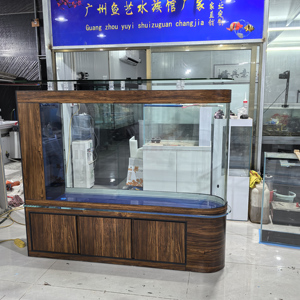 공장 맞춤형 대형 투명 큐브 유리 어항, 전면 유리 패널 어항, 하단 캐비닛 포함 - Product Image 2