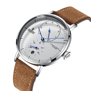 Orologio Meccanico Automatico da Uomo Sainas SENORS per il Business, con Vetro Curvo, 43mm, in Acciaio Inossidabile, con Lancette - Modello SN082 - Product Image 1