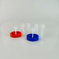Suministros de Laboratorio, Vaso de Muestreo Espiral Desechable y Estéril con Tapa, Vaso de Orina de Plástico