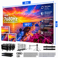 Écran LED de location grand format 4mx3m Nova Star 3.91 à haute luminosité pour concerts, avec conception anti-collision pour l'extérieur