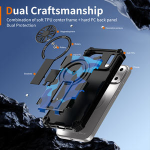 Estuches de teléfono a prueba de golpes para <span class=keywords><strong>Iphone</strong></span> 17 Pro Max 16 Pro Max Soporte de soporte incorporado 2025 - Product Image 6