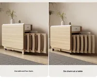 Ensemble de table et de chaises à manger pliantes modernes, pliables, imperméables, portables, écologiques, multifonctionnelles