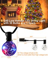 TSINYE-Guirlande lumineuse LED étanche en fil de cuivre, ampoule pour décoration extérieure, LED G40