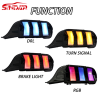 SINDAR Auto RGB feux arrière assemblage LED feu arrière accessoires pour Ford Mustang S650 2024-2025 nouvelle mise à niveau modifié feux de voiture