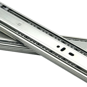 45mmボールベアリングソフトクローズスライドプッシュで引き出しスライドを開く3つ折り延長油圧引き出しレールスライド - Product Image 5