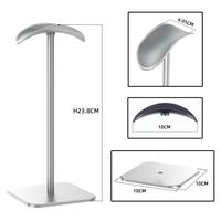 Support pour casque d'écoute en aluminium de qualité supérieure avec base antidérapante pour un affichage sécurisé