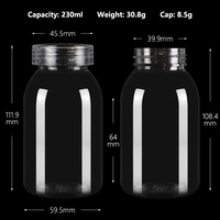 Bouteilles en plastique blanches vides de 105 ml, 180 ml, 230 ml, 290 ml, 400 ml, 580 ml, pour pilules, médicaments solides, pilulier, boîte de rangement