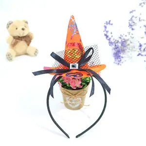 Children's Halloween Cosplay Witch Spider Headband Bowknot Bow Tie Lace Hairband Cute Party Decorations for Festivals